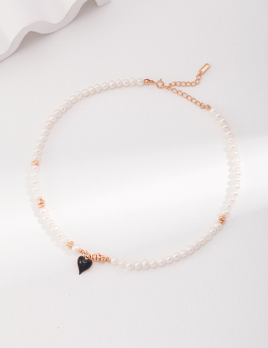 S925 Love Drop Glazed Pearl Necklace