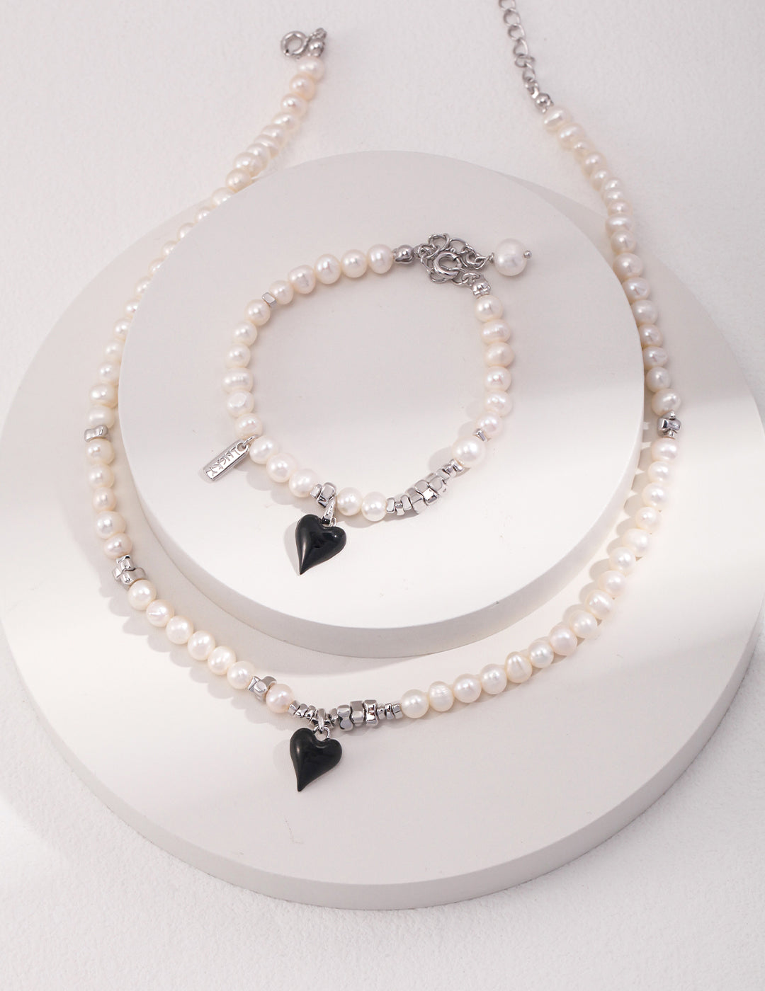 S925 Love Drop Glazed Pearl Necklace