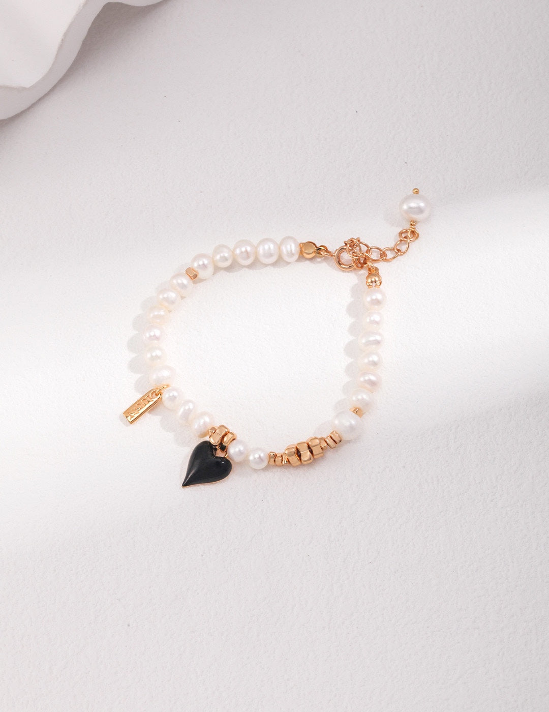 S925 Love Drop Glazed Pearl Bracelet