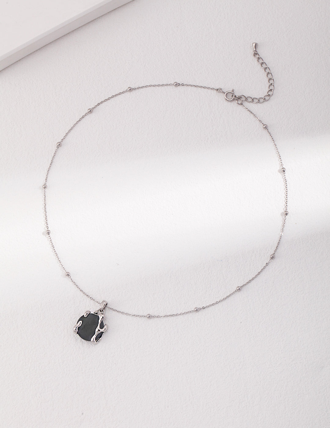 S925 Black Agate Necklace