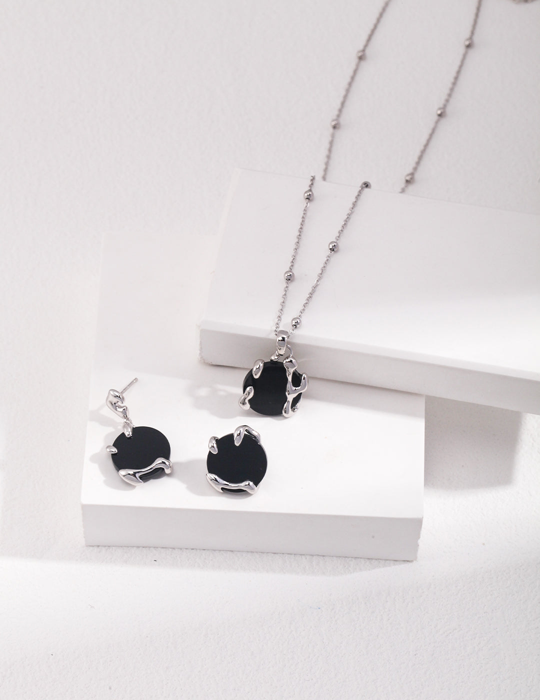 S925 Black Agate Necklace