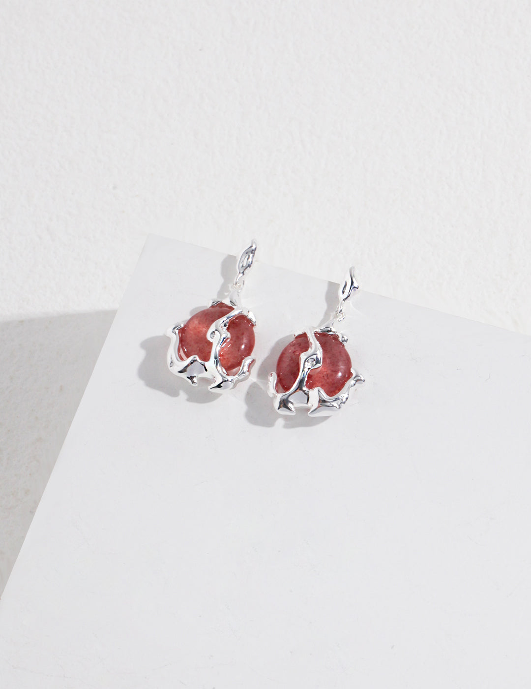S925 Strawberry Crystal Earrings