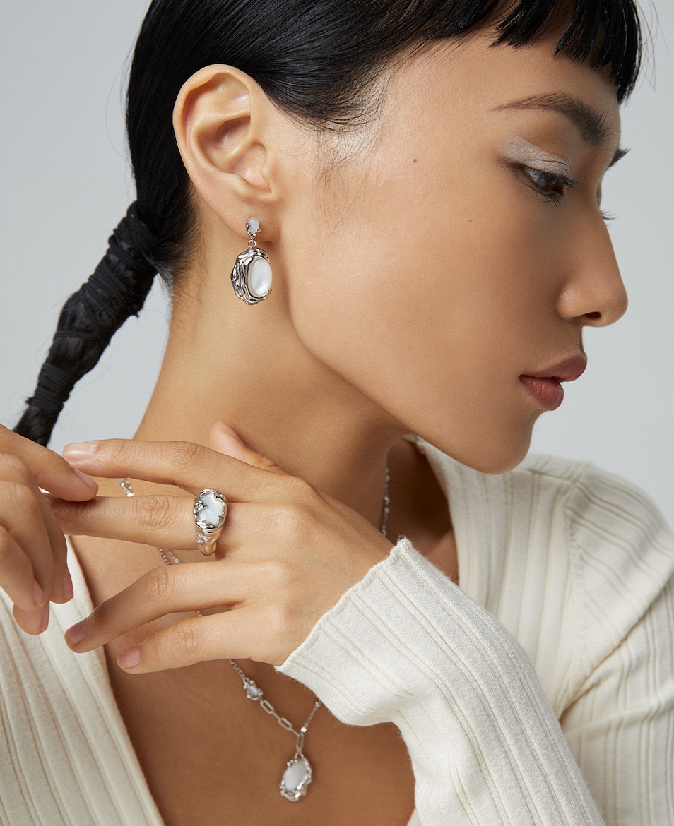 S925 mother-of-pearl Earrings
