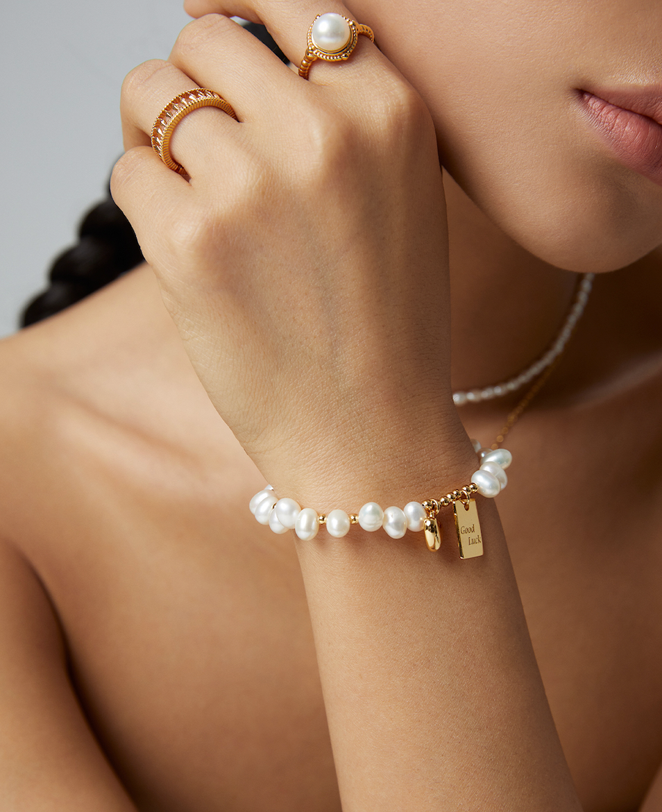 S925 Love Good Luck Pearl Bracelet