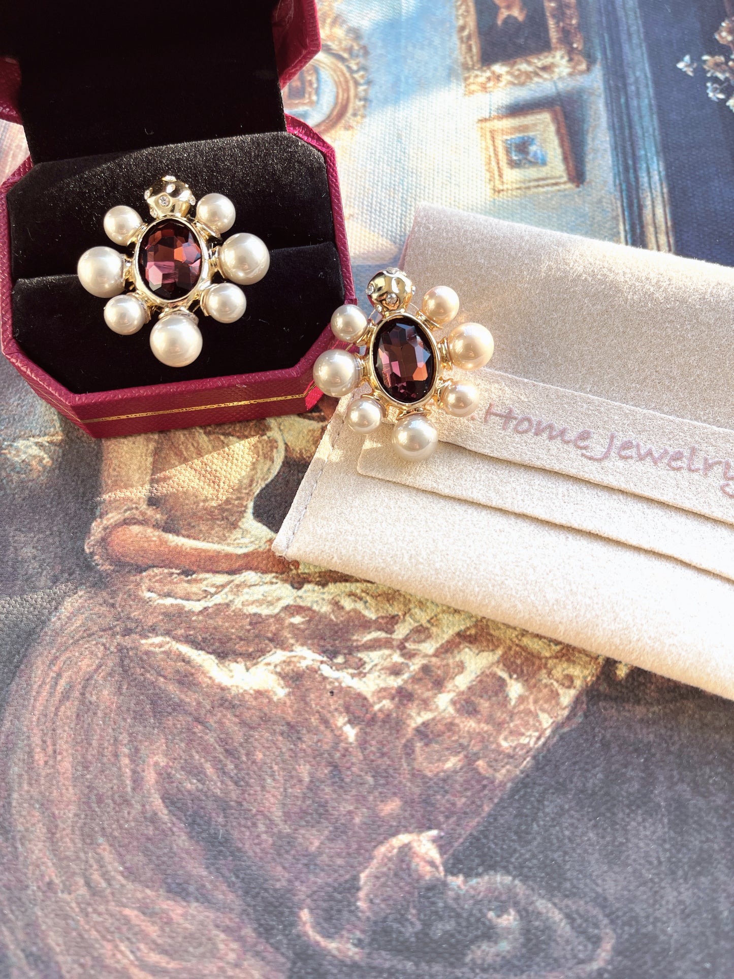 S925 Vintage Pearl Earrings