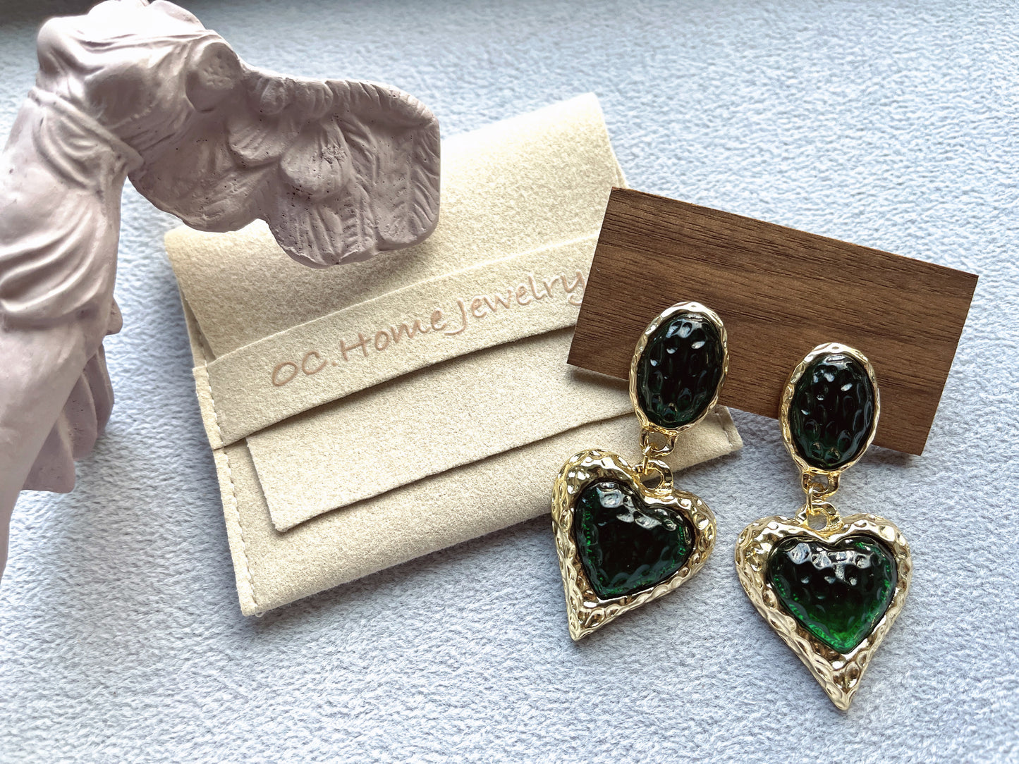 S925 Vintage Love in Strawberry Texture Earrings