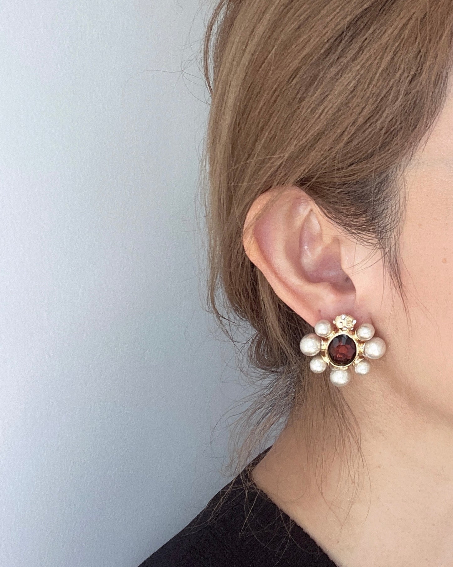 S925 Vintage Pearl Earrings